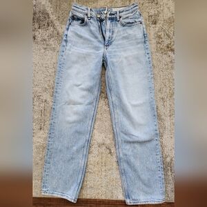 Rag & Bone Light Blue Straight Mid Rise Jeans